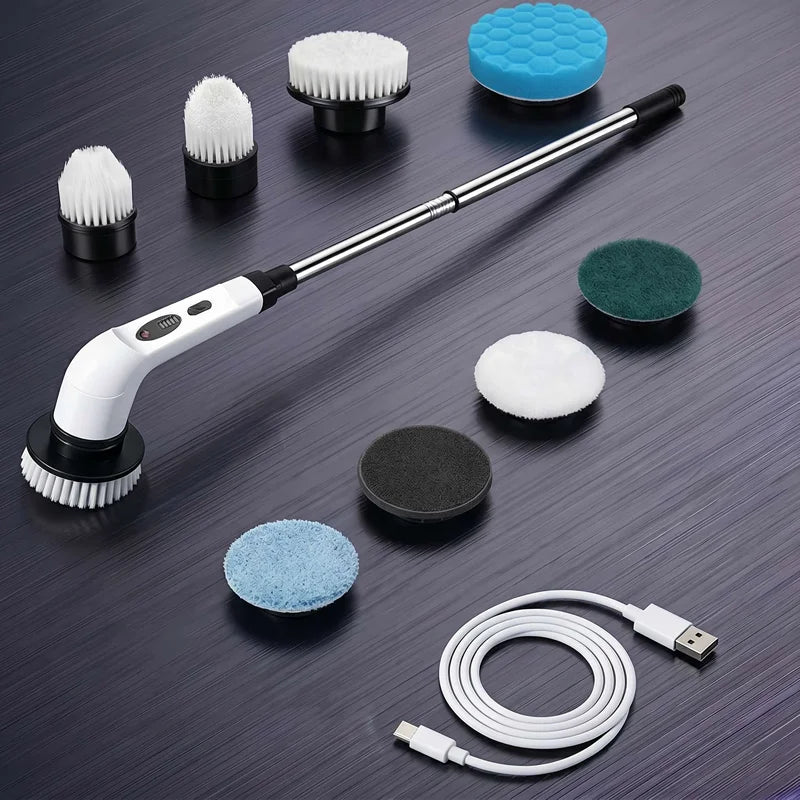Cordless Electric Spin Scrubber — Rechargeable Multipurpose Cleaning Brush