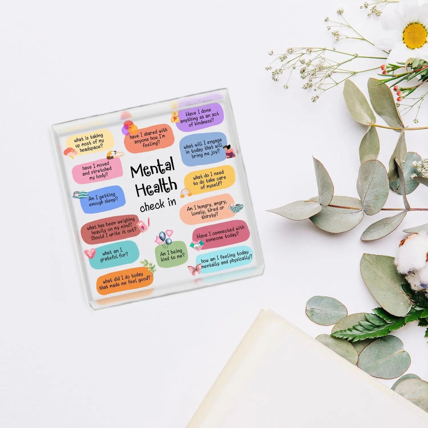 Mental Health & Self-Care Encouragement Sign — Therapist & Wellness Gift